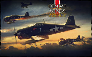 Bakgrundsbilder på skrivbordet Combat Wings: The Great Battles of WWII dataspel Luftfart