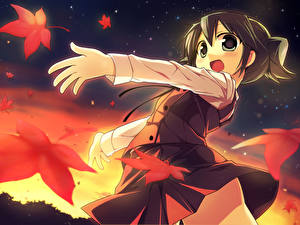 Desktop hintergrundbilder Hidamari Sketch Anime Mädchens