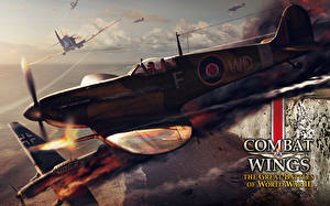 Bakgrundsbilder på skrivbordet Combat Wings: The Great Battles of WWII Datorspel Luftfart