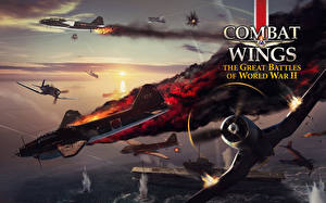 Papel de Parede Desktop Combat Wings: The Great Battles of WWII videojogo Aviação