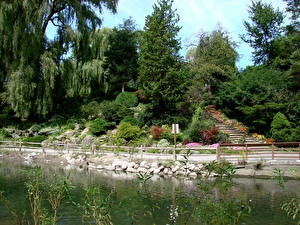 Hintergrundbilder Park Toronto Kanada Edwards Garden Natur