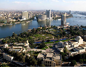 Bureaubladachtergronden Egypte  een stad