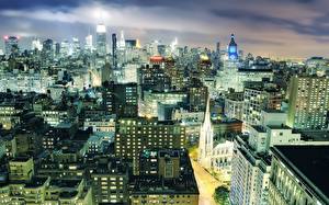 Bakgrundsbilder på skrivbordet Amerika New York Manhattan stad