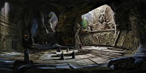 Bakgrundsbilder på skrivbordet The Elder Scrolls The Elder Scrolls V: Skyrim spel