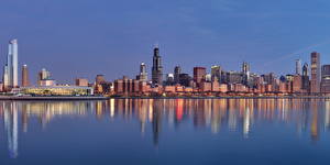 Bakgrunnsbilder USA Chicago byen Chicago en by