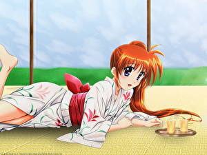 Tapety na pulpit Magical Girl Lyrical Nanoha Anime Dziewczyny