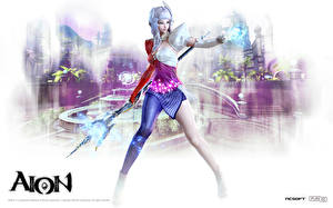Bakgrundsbilder på skrivbordet Aion: Tower of Eternity dataspel Fantasy Unga_kvinnor