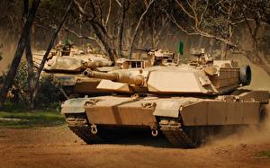 Bureaubladachtergronden Tanks M1 Abrams Amerikaans A1M1 Militair