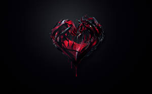 Wallpaper Valentine's Day Heart 3D Graphics