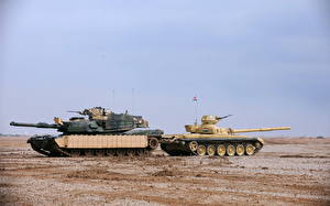 Tapety na pulpit Czołgi M1 Abrams T-72 Amerykańskie Wojska