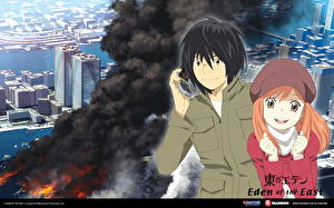 Fonds d'écran Eden of the East Mec Filles