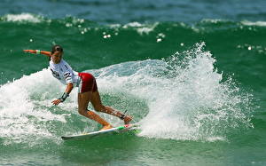 Bakgrunnsbilder Surfing Bølger atletisk
