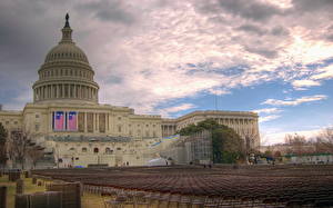 Tapety na pulpit USA Waszyngton D.C. Capitol Building Miasta