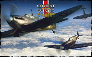 Bureaubladachtergronden Combat Wings: The Great Battles of WWII computerspel Luchtvaart