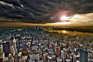 Bakgrundsbilder på skrivbordet USA New York Manhattan stad