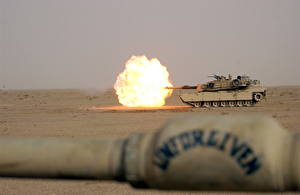 Tapety na pulpit Czołg M1 Abrams Strzał Amerykańskie A1M1 Wojska