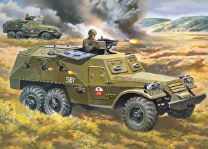 Pictures Painting Art APC  Army