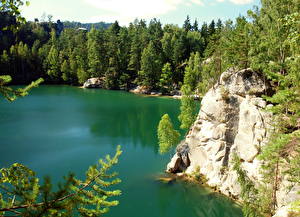 Papel de Parede Desktop Lago República Checa Piskovna  Naturaleza