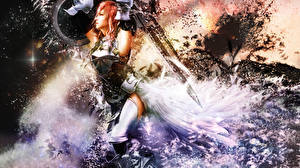 Bilder Final Fantasy Final Fantasy XIII Fantasy Mädchens