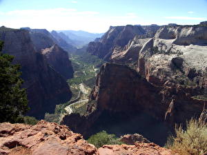 Bakgrunnsbilder Park Zion nasjonalpark Amerika Canyon Utah Natur