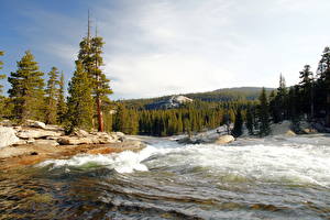 Fondos de escritorio Parque Río EE.UU. Yosemite California Tuolumne Naturaleza