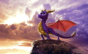 Desktop hintergrundbilder Drache Spyro Fantasy