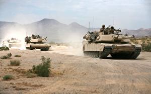 Bakgrundsbilder på skrivbordet Stridsvagn M1 Abrams Amerikansk A1M1 Militär