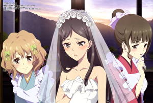 Bakgrundsbilder på skrivbordet Hanasaku iroha Anime Unga_kvinnor