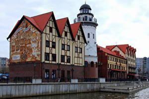 Bakgrundsbilder på skrivbordet Ryssland Kaliningrad  Städer