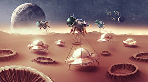 Sfondi desktop UFO Grafica 3D Fantasy