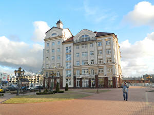 Bakgrunnsbilder Hus Russland Kaliningrad  en by