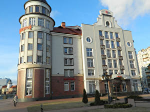 Bakgrunnsbilder Bygninger Russland Kaliningrad  en by