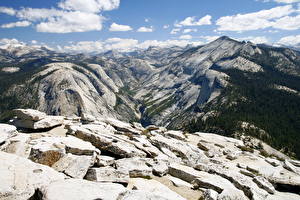 Bakgrundsbilder på skrivbordet Parker Berg Amerika Yosemite Kalifornien Mount Hoffmann Natur