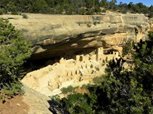 桌面壁纸，，廢墟，The Cliff Palace by ancient Anasazi people，