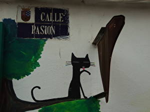 Images Cats Painting Art Wall Cities
