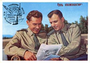 Fondos de escritorio Cosmonauta Yuri Gagarin Сosmos