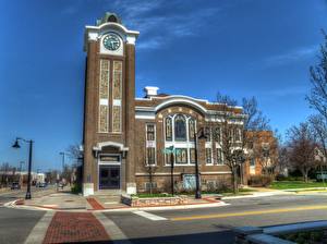 Bureaubladachtergronden Tempel Kerkgebouw Amerika Michigan First Reformed een stad