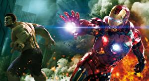 Bureaubladachtergronden The Avengers (2012) Iron Man superheld Hulk superheld film