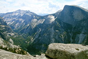 Bureaubladachtergronden Parken Bergen Amerika Yosemite Californië Ravijn Tenaya Canyon Natuur