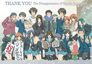 Fonds d'écran Haruhi suzumiya Jeune homme Anime Filles