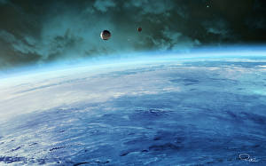 Hintergrundbilder Oberfläche des Planeten Weltraum