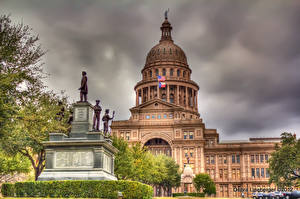 Bureaubladachtergronden Amerika Texas State Capitol een stad