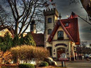 Wallpapers USA Houses Michigan Frankenmuth MI HDRI Cities