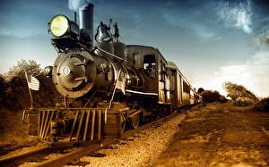 Photo Trains Vintage Locomotive