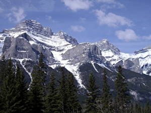 Bakgrundsbilder på skrivbordet Parker Berg Kanada Banffs Natur