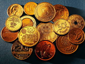 Bakgrundsbilder på skrivbordet Pengar Ett mynt