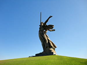 Фотография Памятники Волгоград Мамаев курган, Скульптура Родина-мать зовёт город