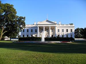 Hintergrundbilder Vereinigte Staaten Washington, D.C. The White House Städte