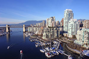 Bakgrundsbilder på skrivbordet Kanada Vancouver Städer