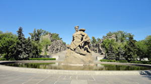 Hintergrundbilder Denkmal Wolgograd  Städte